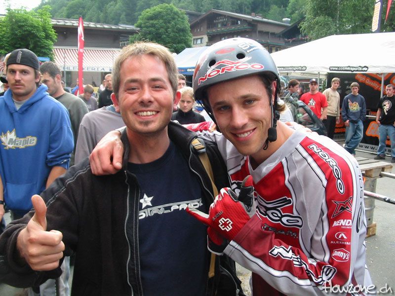 Ryan Leech und Dave am Adidas Slopestyle in Saalbach/Hinterglemm im Jahre 2005