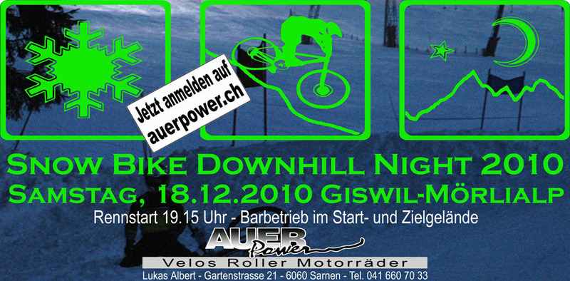 Snow Bike Downhill Night 2010 Flyer
