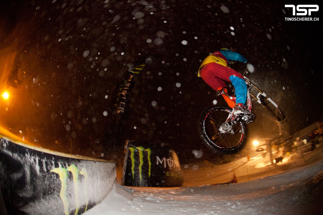 Snow Bike Downhill Night Mörlialp 2012